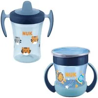 NUK Babyflasche NUK Mini Magic cup night mit trainer cup Trinkflasche Vorteil Set