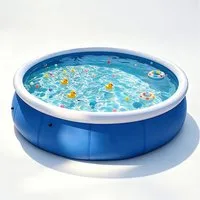 BlingBin Schwimmbecken Runder Familienpool, Großer Aufblasbarer Schwimmbecken für Garten (1er Set, 1-tlg., Produktmaße: 185 cm (L) x 51 cm (H), Aufblasbare Planschbecken Groß für Outdoor, Kinder und Erwachsene