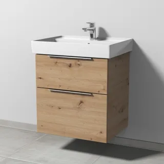 Sanipa 3way Waschtischunterbau zu Villeroy & Boch Collaro Waschtisch mit 2 Auszügen, Eiche Natural-T UM83485