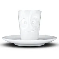 FIFTYEIGHT PRODUCTS Espressotasse FIFTYEIGHT Espresso Mug mit Henkel, 2-tlg., Porzellan, Hartporzellan in bruchsicherer Hotelqualität