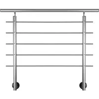 TREBA FREWA Brüstungsgeländer Alu Set, seitl. Montage (AB5) Handlauf 150 cm, 150 cm Länge, 90 cm Höhe