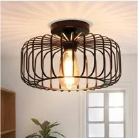 Sunicol Deckenleuchte LED Deckenlampe aus Metall mit Glühbirne, E27-Fassung, Hängelampe für Küche Flur Wohnzimmer Schlafzimmer Esszimmer