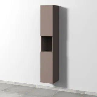 Sanipa 3way Hochschrank mit 2 Türen und 1 offenem Fach, Taupe-Matt SP1121T