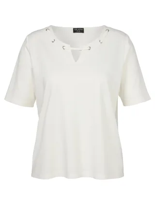 VIA APPIA DUE - T-Shirt Rundhals 1/2 Arm ecru - Gr. - 50