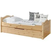 Ticaa Bettgestell Einzelbett "Leni" 100x200 Kiefer Natur
