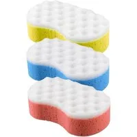 Radami Badorganizer 16 x Massageschwamm Duschschwamm Badeschwamm Peeling Schwamm Körperpee