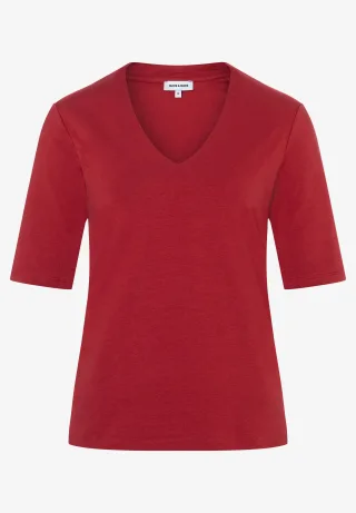 MORE & MORE - V-Neck Shirt rot - Gr. - 36