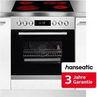 Hanseatic Elektro-Herd-Set HBCO7010PA1 + HC46066CB, mit 1-fach-Teleskopauszug, Pyrolyse-Selbstreinigung, inkl. 3 Jahre Herstellergarantie