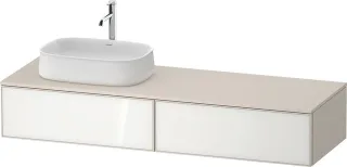 Duravit Zencha Konsolenwaschtischunterbau wandhängend Weiß & Taupe n/a & Supermatt 1600x550x281 mm - ZE4814L64830000