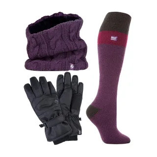 Damen Skiset Nackenwärmer Handschuhe & Thermo Skisocken Winterbekleidung