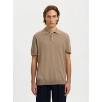 Selected Poloshirt SLHBERG SS KNIT POLO NOOS aus Feinstrick