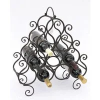 DanDiBo Weinregal aus Metall für 10 Flaschen JC130060 Flaschenhalter 52 cm Flaschenregal