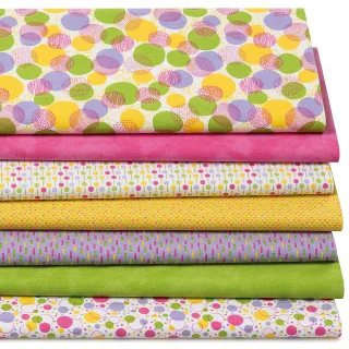 Patchwork- und Quiltpaket Dots & Stripes "Mona", bunt