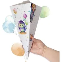 TOBJA Schultüte Kleine Geschwister Schultüte Monster Geschenk, Zuckertüte Jungen oder Mädchen Schulanfang