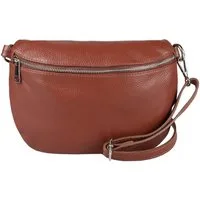 ITALYSHOP24 Bauchtasche Made in Italy Damen Leder Bauch- Gürteltasche CrossOver Body Bag Handy, Schultertasche Umhängetasche Hüfttasche, leicht & Elegant, Echtleder