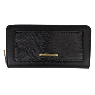 Damen Kunstleder Geldbörse Große Strukturierte Tasche mit Metalldetails Organizer
