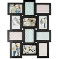 Levandeo® Bilderrahmen Collage, Bilderrahmen H x B: 61x46,5cm schwarz 12 Fotos 10x15 Fotorahmen