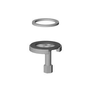 Dornbracht Befestigung mit Flachdichtung 43 x 34 x 3 mm Ersatzteile 04301103870 D. 52 x 1,5 mm 0430110387090
