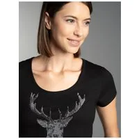Trigema T-Shirt TRIGEMA T-Shirt Glitzer-Hirsch (1-tlg)