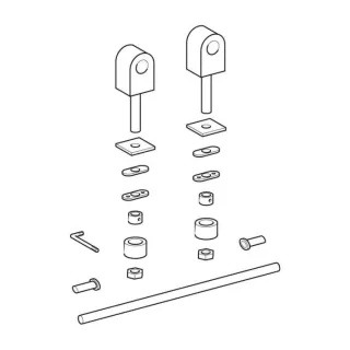 Geberit Renova Comfort Scharnier-Set 598071000 Befestigung von unten, für WC-Sitz