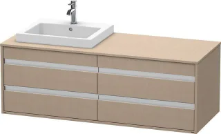 Duravit Ketho Konsolenwaschtischunterbau wandhängend Leinen Matt 1400x550x496 mm - KT6757L7575 KT6757L7575