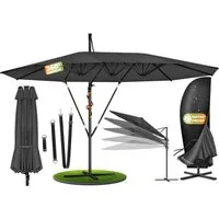 KESSER Sonnenschirm, Sonnenschirm Doppelsonnenschirm 4,6m x 2,7m Ampelschirm