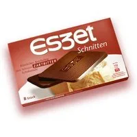 ESZET Schokolade, Eszet Schnitten 8 feine Brotbelag Zartbitterschokoladentäfelchen 75g