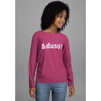 KIDSWORLD Langarmshirt Spruch: &duso? Lässiger Sprüche-Print