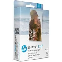 Tomik Toys Fotopapier HP Sprocket Premium Zink Fotopapier 5 x 7,6 cm, 100 Blatt, mit klebender Rückseite, 100 Blatt
