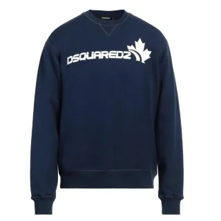 Dsquared2 - Marineblaues Sweatshirt mit auffälligem Ahornblatt-Logo