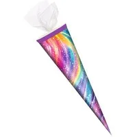 Livepac Office Schultüte Schultüte / Zuckertüte / 35cm / rund / Tüllverschluss / "Rainbow"