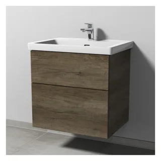Sanipa 3way Waschtischunterbau zu Villeroy & Boch Subway 3.0 Waschtisch mit 2 Auszügen, Eiche-Nebras SM84737
