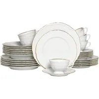CreaTable Kombiservice Maria Theresia gold (30-tlg), 6 Personen, Porzellan
