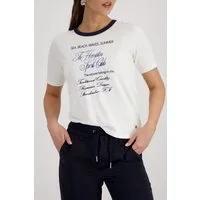 Monari T-Shirt Regular fit mit Strassschrift