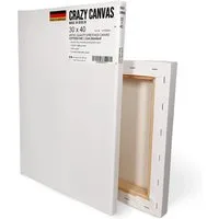 Crazy Canvas Leinwand Cotton Fine 30x30 cm, 2er Pack, sehr feine Struktur, versandfrei, dreifach grundiert, 270 g/m², sehr feine Struktur, Made in Berlin
