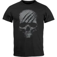 Neverless Print-Shirt Herren T-Shirt Totenkopf Skull Totenschädel Skelett Print Aufdruck mit Print