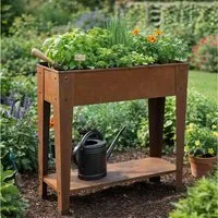 ESTEXO Hochbeet Pflanzbeet Pflanzkasten Blumenkasten Edelrost Blumenbeet Rost Metal