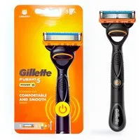 Gillette Nassrasierer FUSION 5 Power Rasierer, Packung, Black Edition
