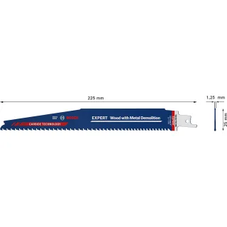 Bosch EXPERT ‘Wood with Metal Demolition’ S 1167 XHM Säbelsägeblatt - 2608900400