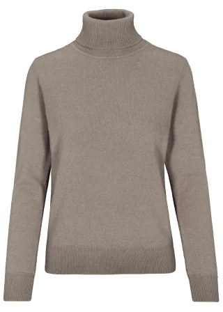 IN LINEA - NOS Pullover, Rollkragen 745 taupe mel. - Gr. - 48