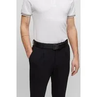 BOSS Ledergürtel Connio minimalistisch, Matte-Schliesse und Boss-Prägung auf der Lederschlaufe