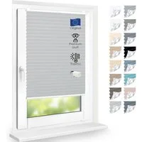 DomDeco Plissee Premium Thermo Plissee ohne Bohren, Sichtschutz, lichtdurchlässig, blickdicht, Klemmfix, Thermo-Wärmeschutz, verdunkelnd, blickdicht, Stufenlos