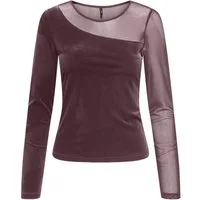 ONLY Langarmshirt ONLSMOOTH L/S MESH MIX TOP BOX JRS Materialmix, regular fit, Mesh-Einsatz