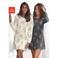 Vivance Dreams by Lascana Nachthemd (Packung, 2 Stück) mit feinem Blumenprint