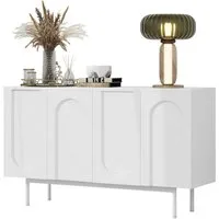 Merax Sideboard, mit 4 Türen und verstellbaren Einlegböden,Kommode,Anrichte