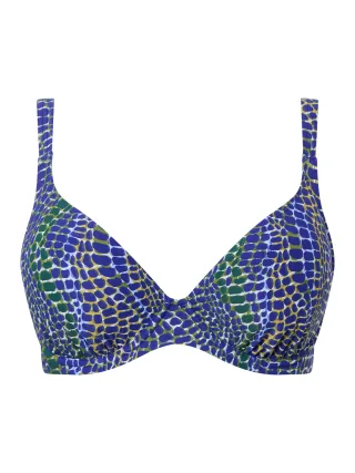 Femilet by Chantelle - Taula Tief ausgeschnittener T-Shirt-BH blue snake - Gr. - 80 E