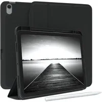 EAZY CASE Tablet-Hülle Penholder Smartcase für Apple iPad Air 11 (2024) 11 Zoll, Hülle Schutzhülle mit Sleep Wake Up Funktion Etui zum Klappen Schwarz