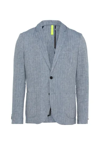 CALAMAR - Leinen Herringbone Sakko navy - Gr. - 25