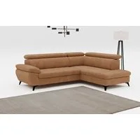 COTTA Ecksofa Hudson L-Form, B: 256 cm, mit Kopfteilverstellung, optional Bettfunktion & Bettkasten