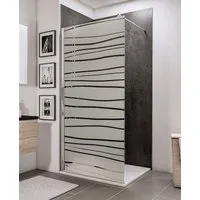 Schulte Walk-in-Dusche Alexa Style 2.0, Sicherheitsglas, 90 x 190 cm Mistral Optik Chromoptik